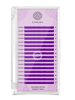Enigma Ресницы Фиолетовые - 16 линий, MIX