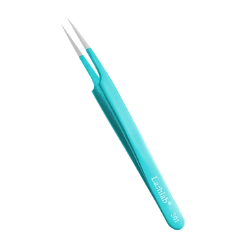 Lashlab пинцет для наращивания ресниц Прямой с изгибом №201