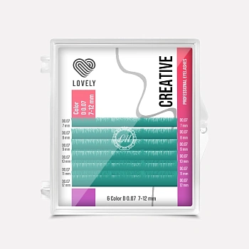 Lovely Ресницы изумрудные Creative - 6 линий - MIX