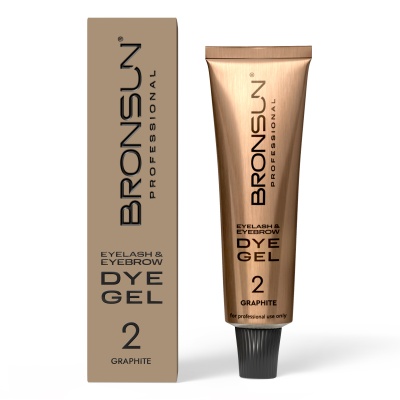 Bronsun Краска для ресниц и бровей 15 мл, Графит